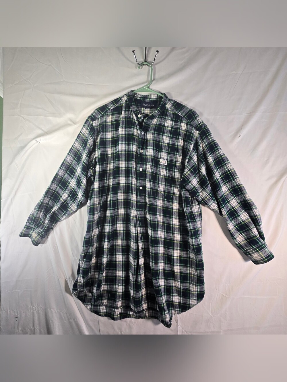 Polo by Ralph Lauren Navy and Green Plaid Button-Down Shirt